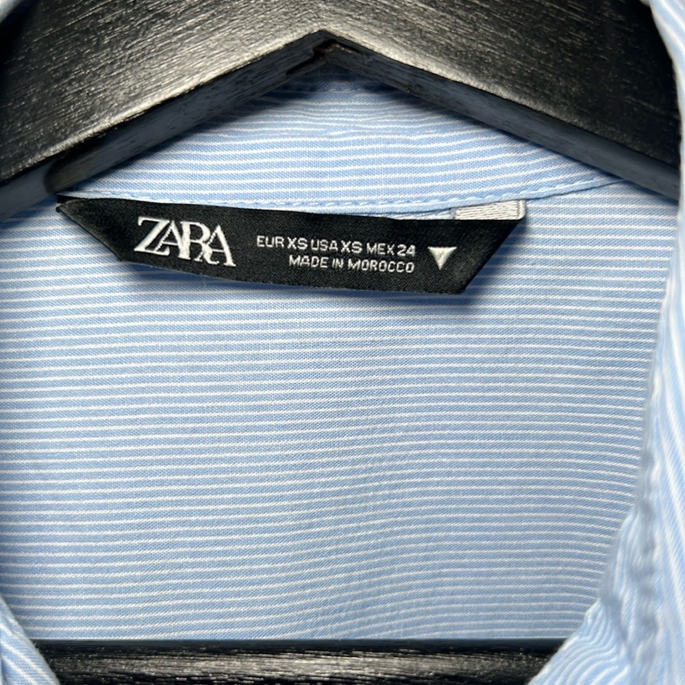 Zara Cropped Button Down Shirt - Picture 4 of 5